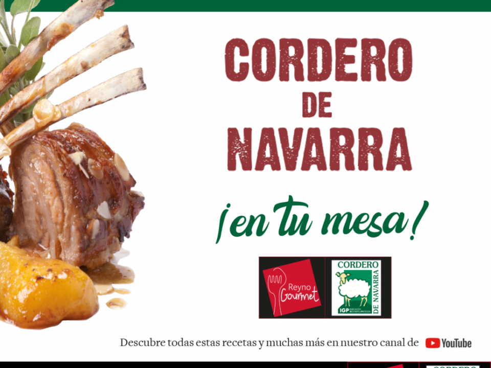 Cartel anunciador de la campaña Cordero de Navarra de INTIA-Reyno Gourmet 2018